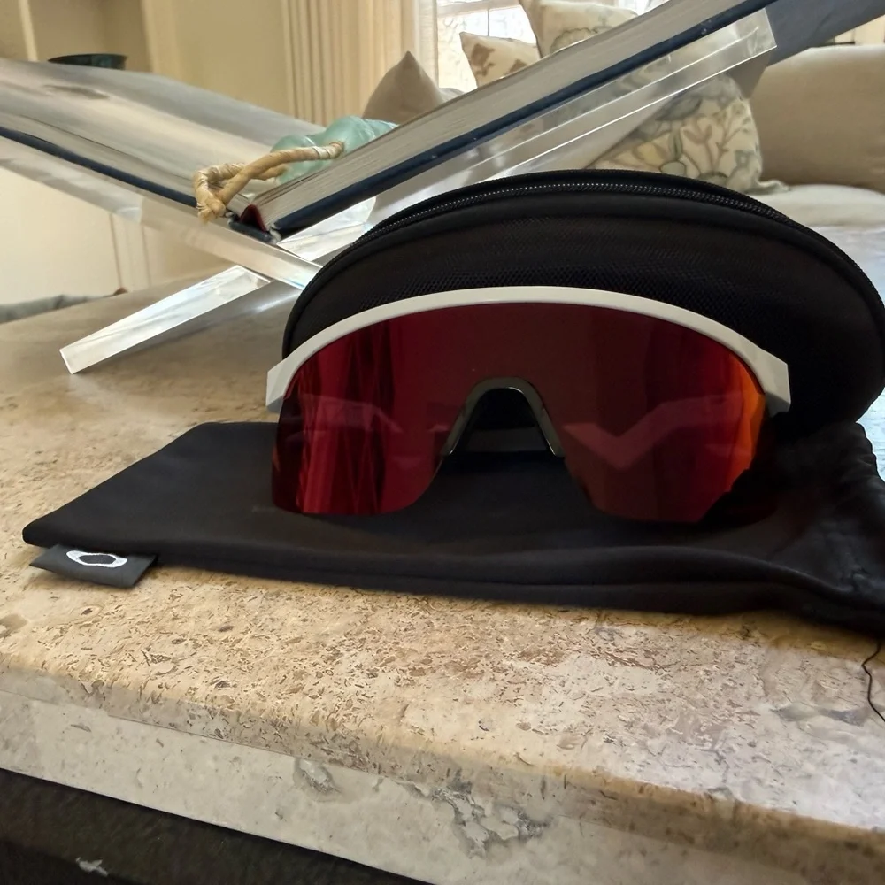 Oakley Kids Sunglasses - White Frame with Red Lens